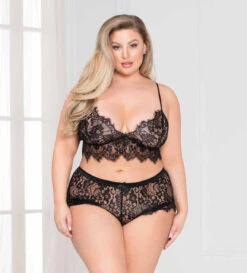STM-11127X, Plus Size Lace Bralette Set