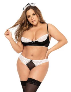 MA6466X, Plus Size French Maid By Mapale -Plus Size Fits Sales Store 6466X FrenchMaid Front 2 49115.1678179846