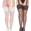 MUSIC LEGS ML-7831Q, Plus Size Backseam Garterbelt Stockings