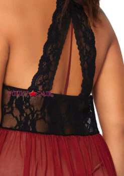 Leg Avenue | LA-81526X, Sheer Halter Babydoll Set -Plus Size Fits Sales Store 81526X 05 036 96587.1623907960