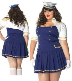 LEG AVENUE 83826X, Plus Size Ship Shape Captain Costume