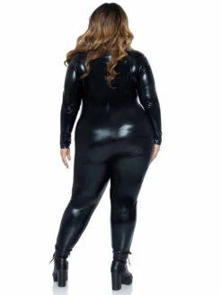 LA-85047X, Plus Size Wet Look Zipper Catsuit By Leg Avenue -Plus Size Fits Sales Store 85047X 02 001 48031.1631805565