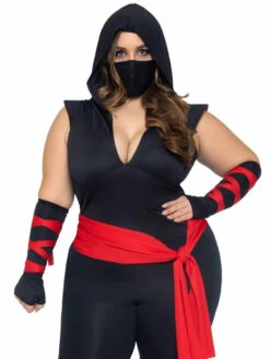 LA-85087X, Plus Size Deadly Ninja Costume By Leg Avenue