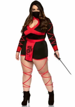 LA-85401X, Plus Size Dragon Ninja Costume By Leg Avenue -Plus Size Fits Sales Store 85401X 01 011 53754.1658421469