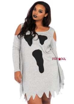 LEG AVENUE 86680X, Jersey Ghost Dress -Plus Size Fits Sales Store 86680X 03 025 68406.1601396776