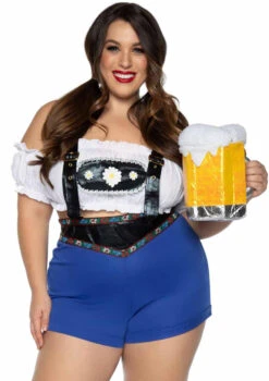 LA-86820X, Plus Size Lederhosen Honey Costume By Leg Avenue