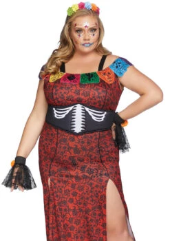 LEG AVENUE Plus Size Deluxe Day Of The Dead Costume, LA-86871X
