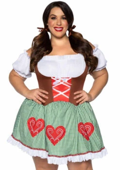 LA-86881X, Plus Size Bavarian Cutie Costume By Leg Avenue