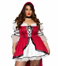 LA86905X, Plus Size Storybook Red Riding Hood Costume By Leg Avenue
