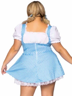 LA86988X, Plus Size Split Skirt Gingham Dress By Leg Avenue -Plus Size Fits Sales Store 86988X 002 173 93686.1663219467