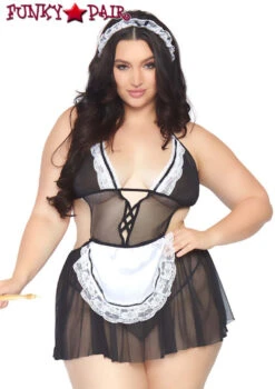Plus Size French Maid Lingerie Leg Avenue LA87028X