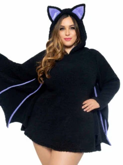 LA-87084X, Plus Size Moonlight Bat Costume By Leg Avenue