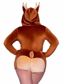 LA87099X, Plus Size Comfy Fawn Romper By Leg Avenue -Plus Size Fits Sales Store 87099X 002 242 08938.1663223669