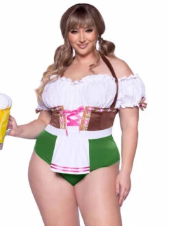 LA87112X, Plus Size Flirty Fraulein Costume By Leg Avenue