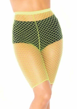 LA8882X, Plus Size Industrial Net Biker Shorts By Leg Avenue