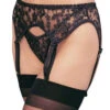 8888Q, Plus Size Lace Garter Belt Set