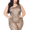 Leg Avenue | LA89240X, Crystalized Fishnet Asymmetrical Bodystocking