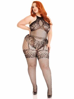 LA89291X, Plus Size Seamless Industrial Net Bodystocking -Plus Size Fits Sales Store 89291X 03 001 25353.1700331667