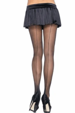 LA-9132X, Plus Size Cuban Heel Backseam PantyHose