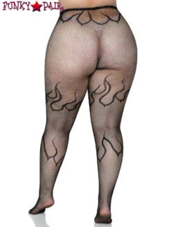LA-9288X, Plus Size Flame Net Tights By Leg Avenue -Plus Size Fits Sales Store 9288X 07 001 08192.1657900801