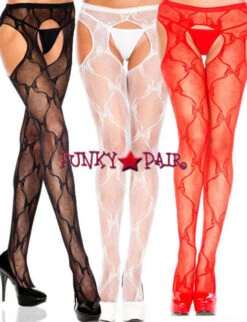 MUSIC LEGS ML-933Q, Plus Size Bow Lace Pantyhose