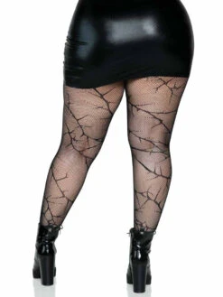 LA-9724X, Plus Size Cracked Fishnet Tights By Leg Avenue -Plus Size Fits Sales Store 9724X 02 001 47439.1683011303