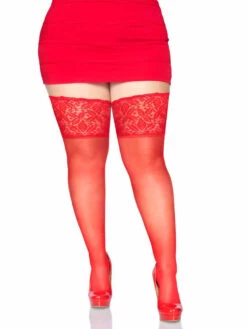 Plus Size Lycra Sheer W/5" Silicone Stay Up Lace Top -Plus Size Fits Sales Store 9750Q 01 003 90186.1694939472