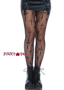 LA9753X, Plus Size Cross Net Tights