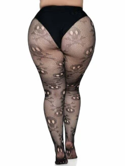 LA-9986X, Plus Size Pirate Skull Net Tights By Leg Avenue -Plus Size Fits Sales Store 9986X 07 001 02758.1658273649