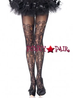Plus Size 9954Q, Floral Vine Net Pantyhose