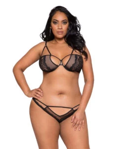 Roma LI267X, Lace And Mesh Bra Set