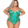 Roma R-LI556Q, Plus Size Fantasy Eyelash Lace Bustier Set