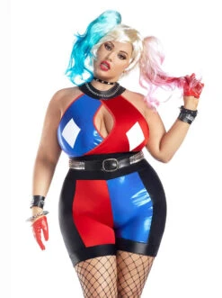 S2144X, Plus Size Crazy Quinn Costume