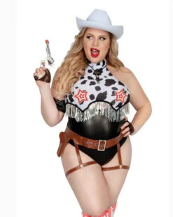S2356X, Plus Size Bullseye Cowgirl Costume By Starline -Plus Size Fits Sales Store S2356X Bullseye Cowgirl Ft 2 15385.1694071727