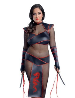 S7002X, Plus Size Killer Ninja Costume